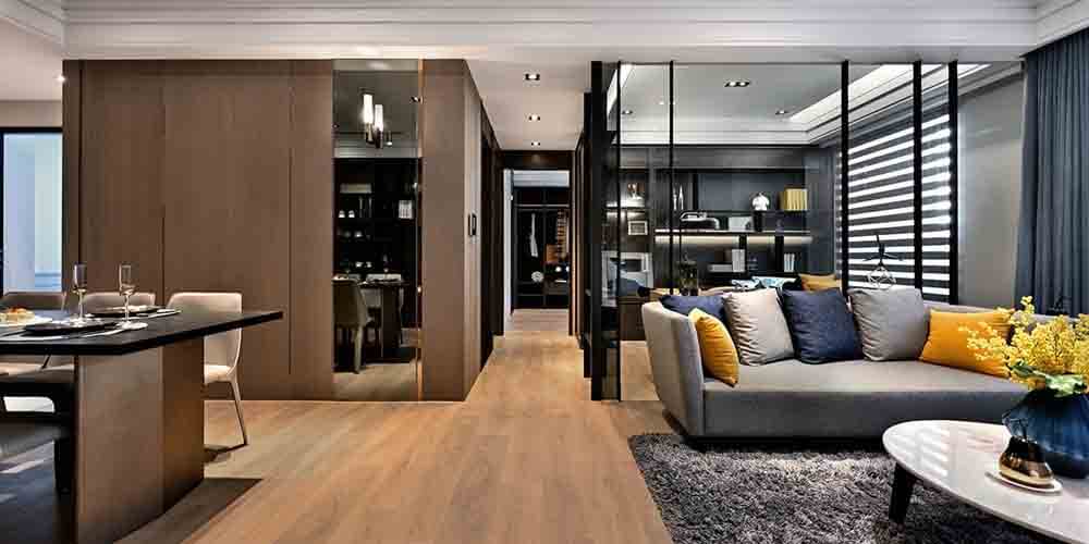 「坤悅雅樂」三房主打高規格、高坪效，創造出媲美精品飯店的生活空間。