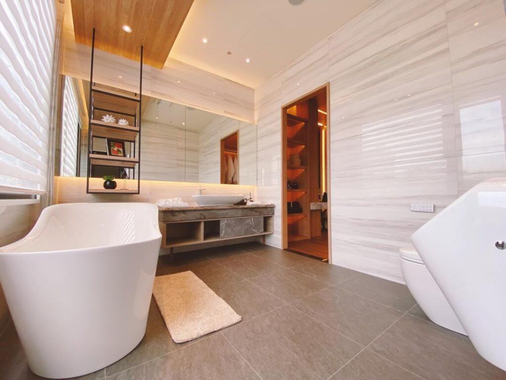 翔禾藏媺建商加碼在2樓主衛浴配置英國進口單體浴缸