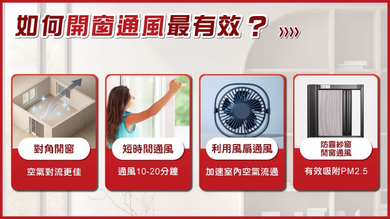 如何開窗通風最有效？