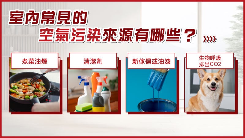 室內常見的空氣污染來源有哪些？